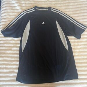 Adidas Women's Black and White Short Sleeve Tee